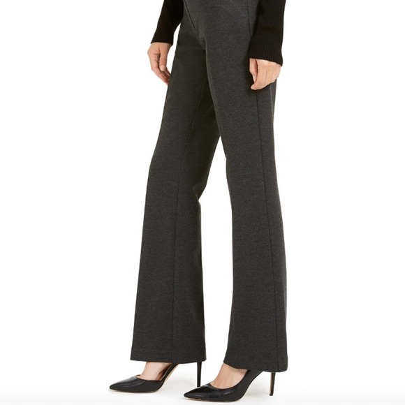 $79 INC INTERNATIONAL CONCEPTS Ponte Knit Stretch Boot Leg Pants 6 R - Picture 1 of 11